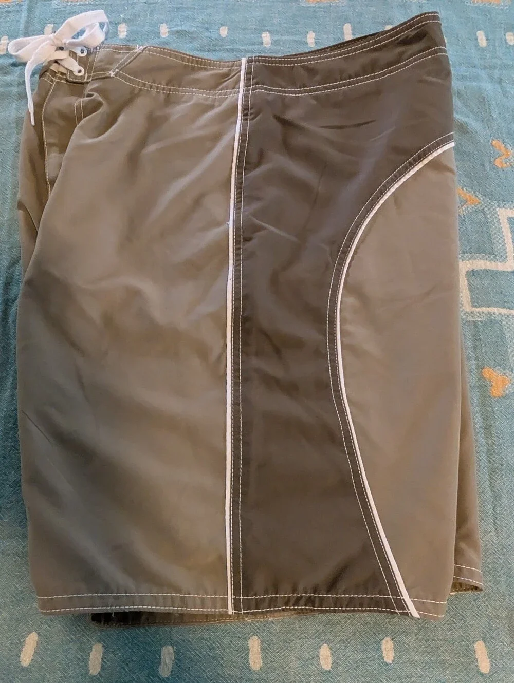 Joe Boxer Swim Shorts Mens Medium Gray/Taupe